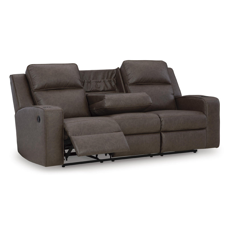 Signature Design by Ashley Lavenhorne Reclining Leather Look Sofa 6330689 IMAGE 2