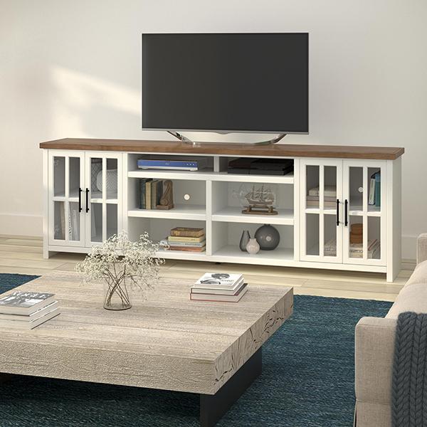 Legends Furniture Hampton TV Stand with Cable Management HT1211.BJW IMAGE 2