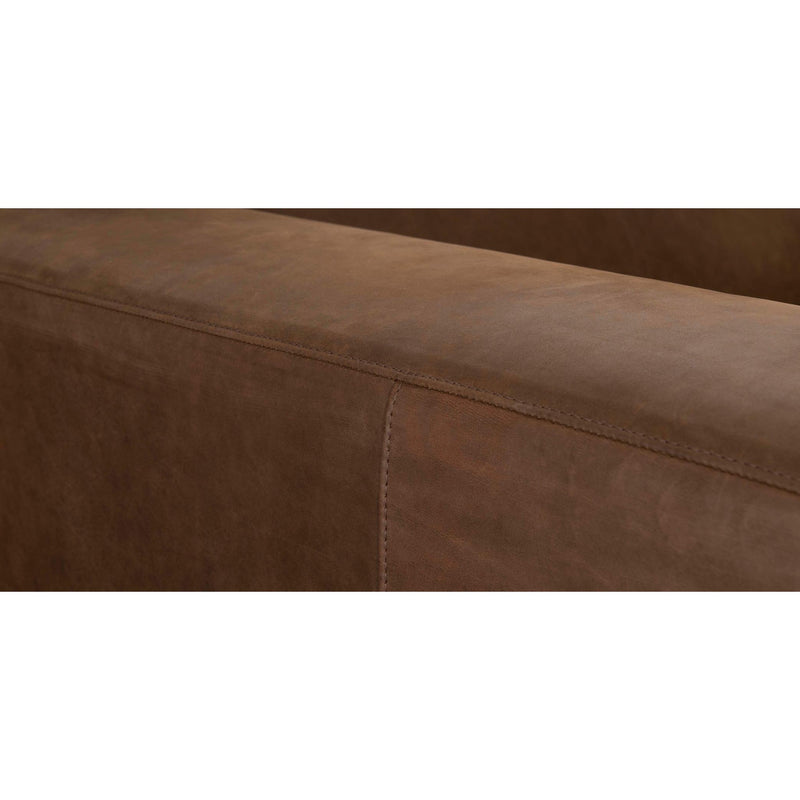 Bassett Weldon Stationary Leather Sofa 3129-62L 7232-8 IMAGE 8