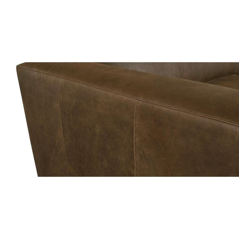 Bassett Weldon Leather 2 pc Sectional Weldon 3129-RCSECTL Leather Right Chaise Sectional - Brown IMAGE 8