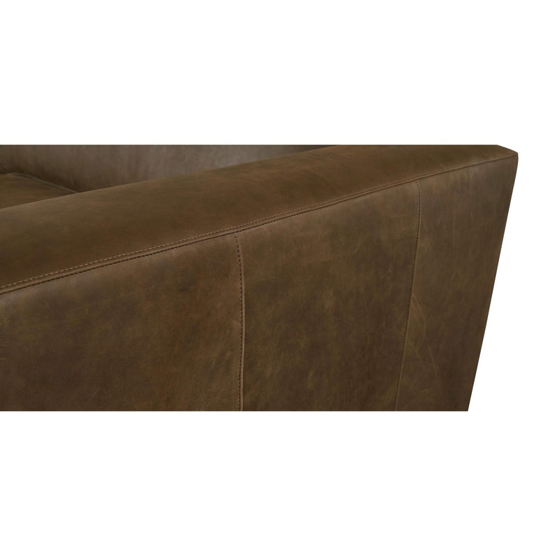 Bassett Weldon Leather 2 pc Sectional Weldon 3129-LCSECTL Leather Left Chaise Sectional - Brown IMAGE 8