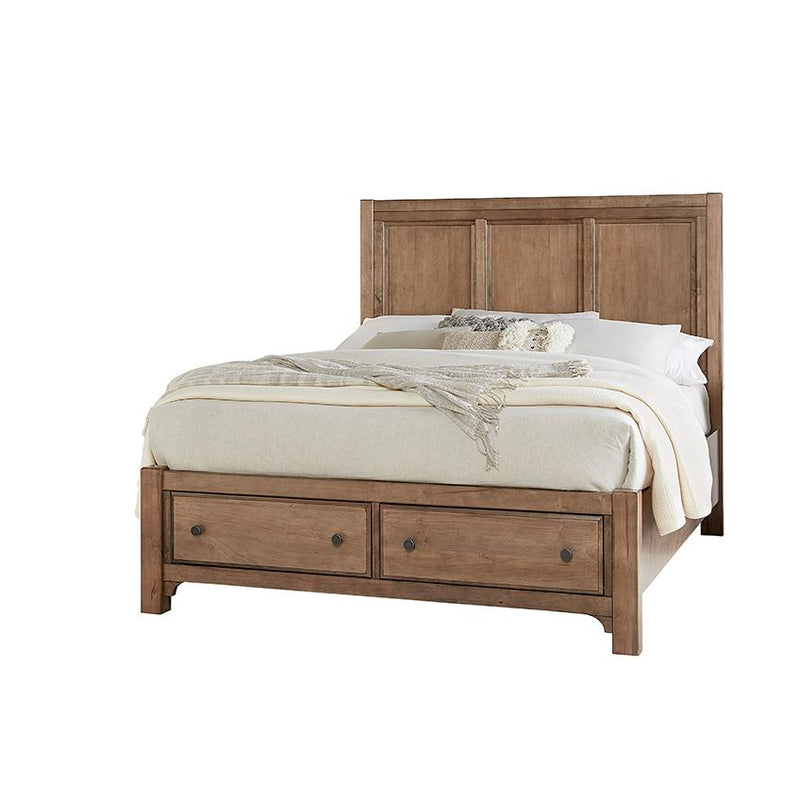 Vaughan-Bassett Cool Farmhouse Queen Panel Bed with Storage 800-557-050B-502-555 IMAGE 1