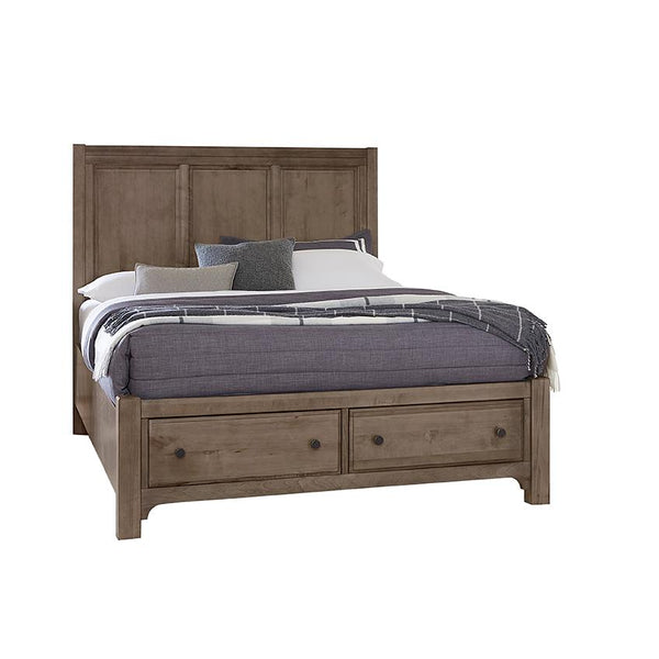 Vaughan-Bassett Cool Farmhouse Queen Panel Bed with Storage 801-557-050B-502-555 IMAGE 1