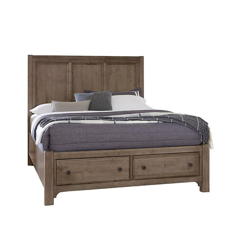 Vaughan-Bassett Cool Farmhouse King Panel Bed with Storage 801-667-066B-502-666 IMAGE 1