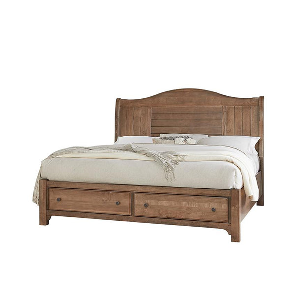 Vaughan-Bassett Cool Farmhouse Queen Sleigh Bed with Storage 800-553-050B-502-555 IMAGE 1