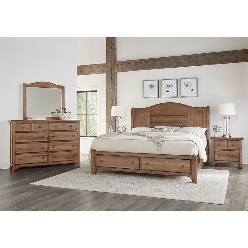 Vaughan-Bassett Cool Farmhouse Queen Sleigh Bed with Storage 800-553-050B-502-555 IMAGE 4