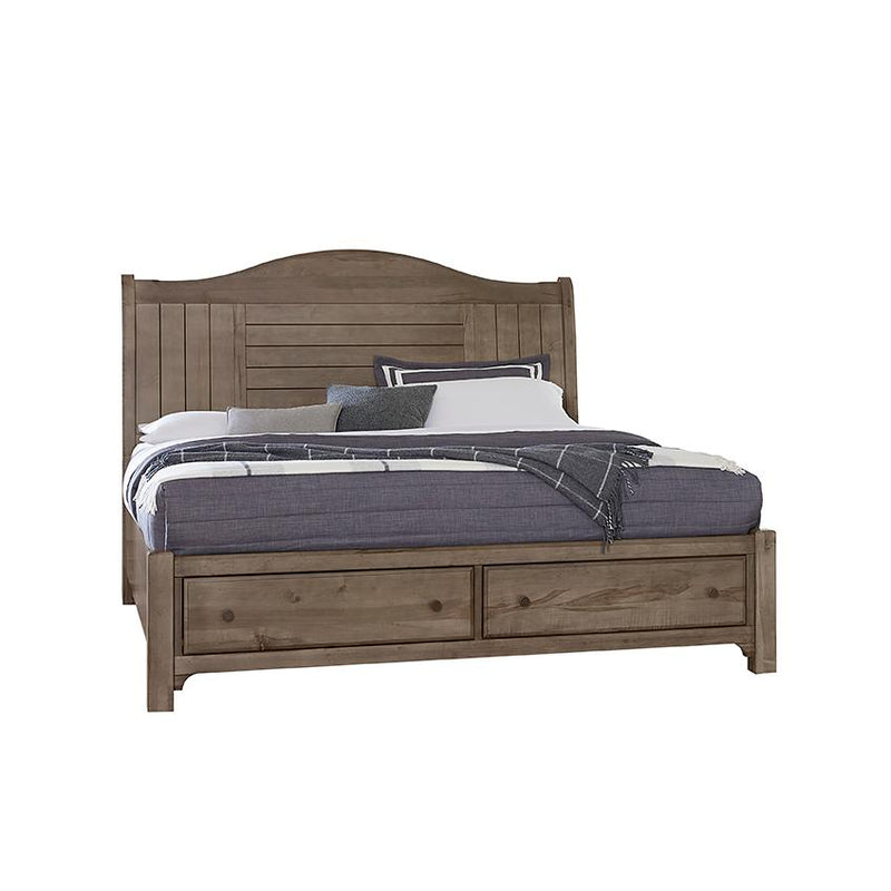 Vaughan-Bassett Cool Farmhouse Queen Sleigh Bed with Storage 801-553-050B-502-555 IMAGE 1