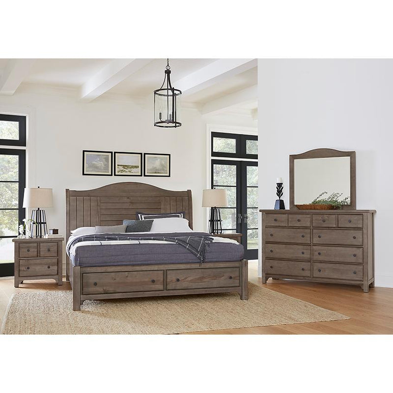 Vaughan-Bassett Cool Farmhouse Queen Sleigh Bed with Storage 801-553-050B-502-555 IMAGE 2