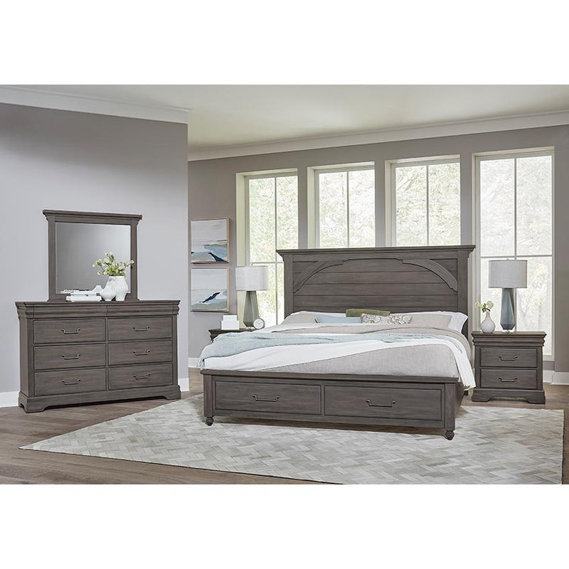 Vaughan-Bassett Vista King Mansion Bed with Storage 772-669-066B-502-666 IMAGE 3