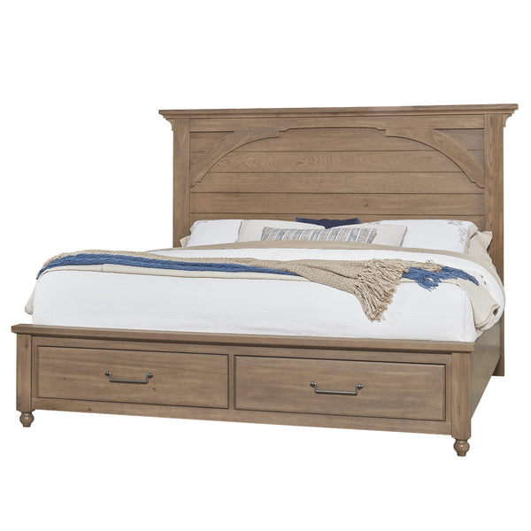 Vaughan-Bassett Vista King Mansion Bed with Storage 771-669-066B-502-666 IMAGE 1