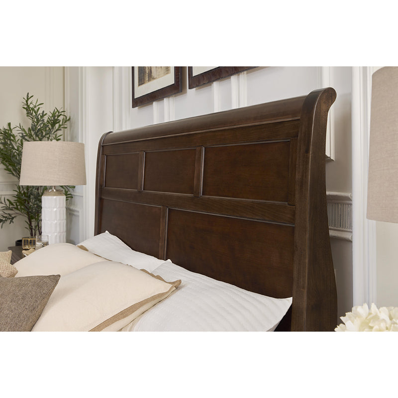 Vaughan-Bassett Vista 770 Queen Sleigh Storage Bed - Warm Cherry IMAGE 4