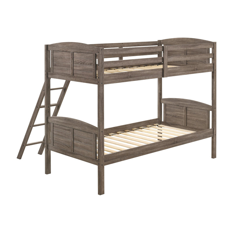 Coaster Furniture Flynn 400808 Twin over Twin Bunk Bed - Weathered Brown IMAGE 2