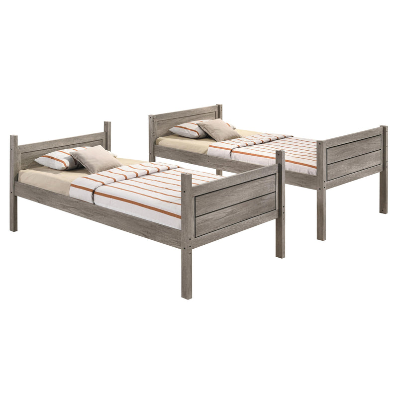 Coaster Furniture Ryder 400818 Twin over Twin Bunk Bed - Weathered Taupe IMAGE 3