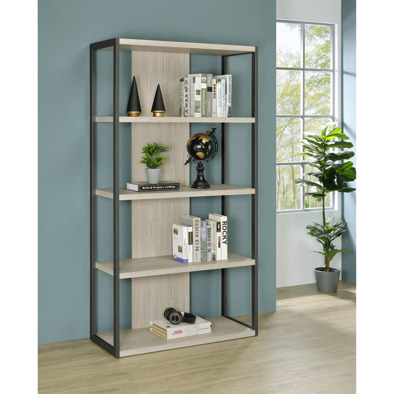 Coaster Furniture Loomis 805883 4-shelf Bookcase - Whitewashed Grey IMAGE 12