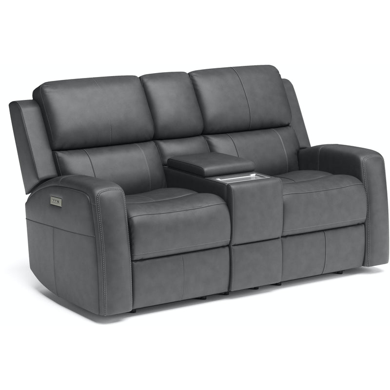 Flexsteel Power Reclining Leather Match Loveseat 1043-64PH 946-02 IMAGE 1