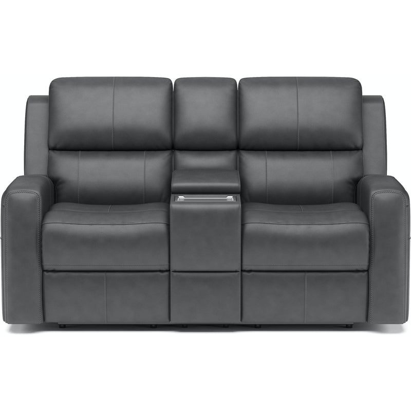 Flexsteel Power Reclining Leather Match Loveseat 1043-64PH 946-02 IMAGE 2