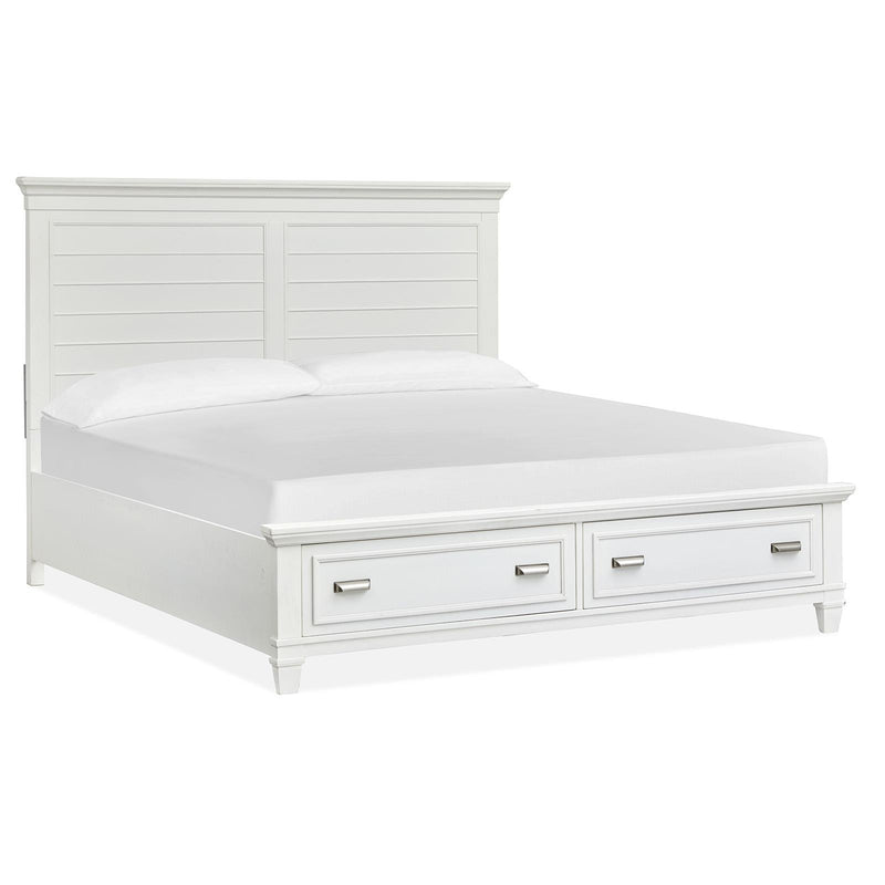 Magnussen Charleston King Panel Bed with Storage B5611-54RWH/B5611-64HWH/B5611-64SFWH IMAGE 1