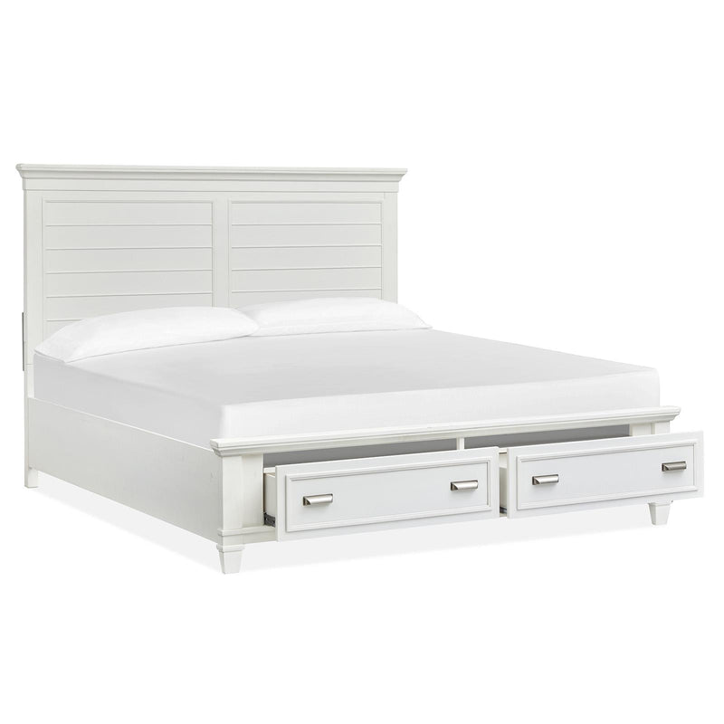 Magnussen Charleston Queen Panel Bed with Storage B5611-54HWH/B5611-54RWH/B5611-54SFWH IMAGE 2