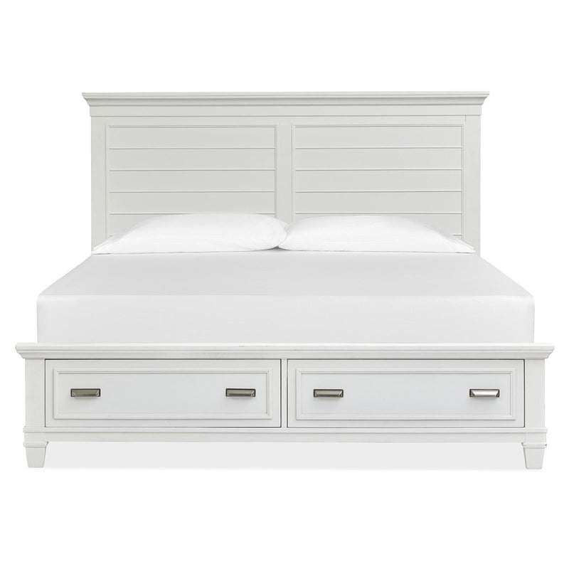 Magnussen Charleston Queen Panel Bed with Storage B5611-54HWH/B5611-54RWH/B5611-54SFWH IMAGE 3