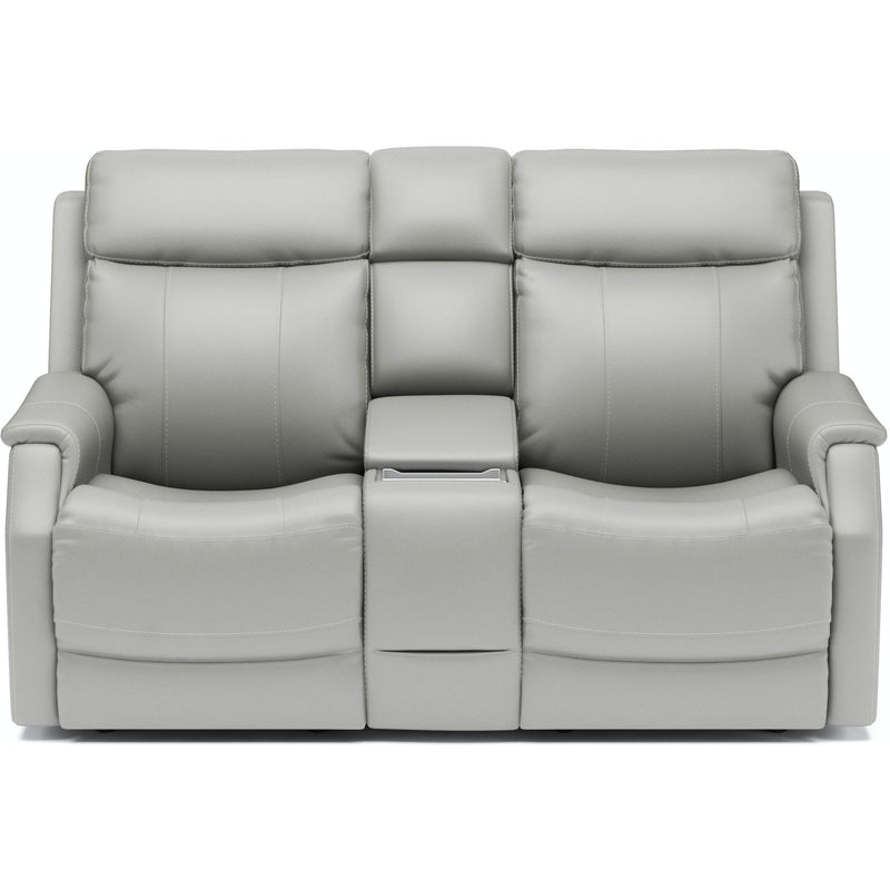 Flexsteel Easton Power Reclining Leather Match Loveseat 1520-64PH 072-01 IMAGE 2