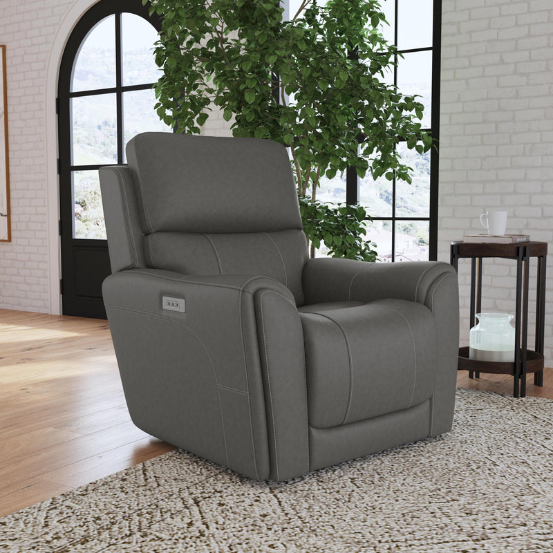 Flexsteel Carter Power Leather Look Recliner 1587-50PH 886-02 IMAGE 4