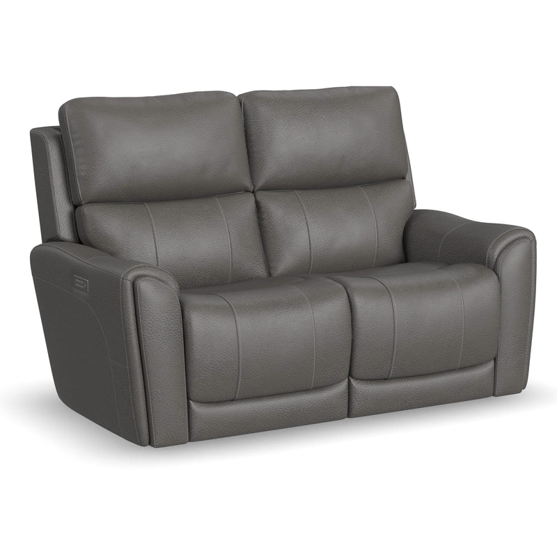 Flexsteel Carter Power Reclining Leather Look Loveseat 1587-60PH 886-02 IMAGE 1