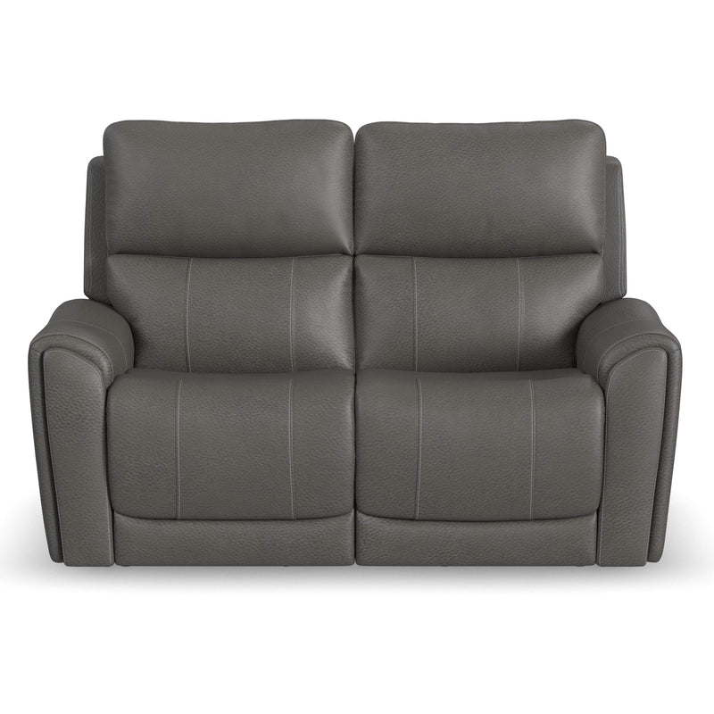 Flexsteel Carter Power Reclining Leather Look Loveseat 1587-60PH 886-02 IMAGE 2