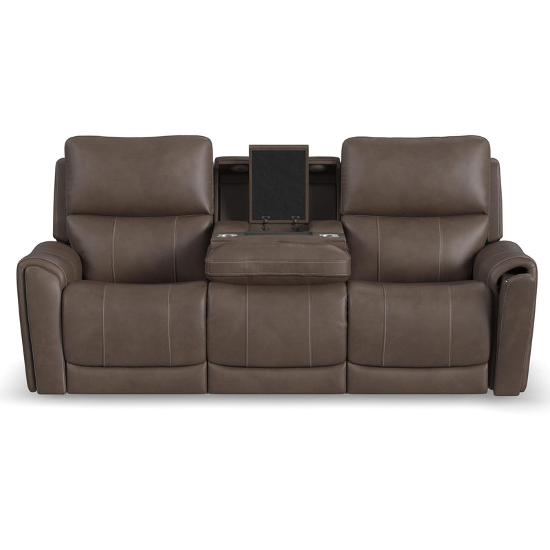 Flexsteel Carter Power Reclining Leather Look Sofa 1587-63PH 886-72 IMAGE 4