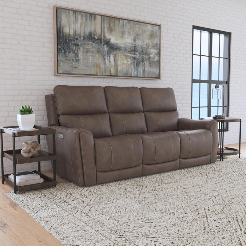 Flexsteel Carter Power Reclining Leather Look Sofa 1587-63PH 886-72 IMAGE 6