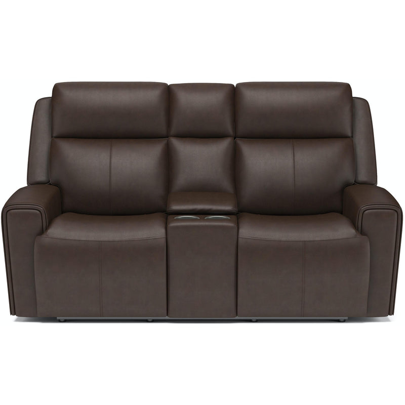 Flexsteel Barnett Power Reclining Leather Match Loveseat 1601-64PH 030-70 IMAGE 2