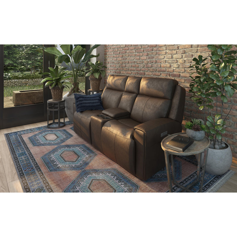 Flexsteel Barnett Power Reclining Leather Match Loveseat 1601-64PH 030-70 IMAGE 3