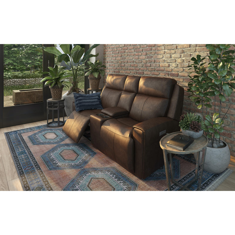 Flexsteel Barnett Power Reclining Leather Match Loveseat 1601-64PH 030-70 IMAGE 4