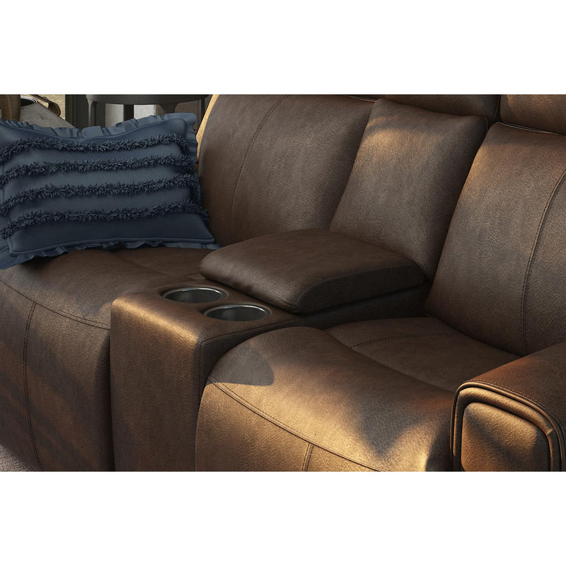 Flexsteel Barnett Power Reclining Leather Match Loveseat 1601-64PH 030-70 IMAGE 5