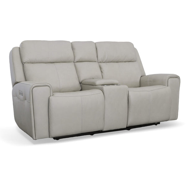 Flexsteel Barnett Power Reclining Leather Match Loveseat 1601-64PH 030-01 IMAGE 1