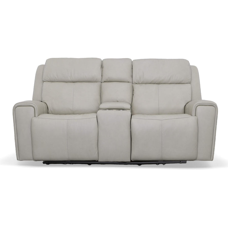 Flexsteel Barnett Power Reclining Leather Match Loveseat 1601-64PH 030-01 IMAGE 3