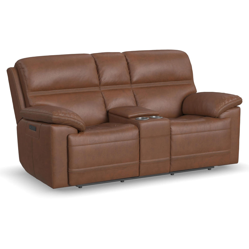 Flexsteel Jackson Power Reclining Leather Match Loveseat 1759-64PH 202-72 IMAGE 1