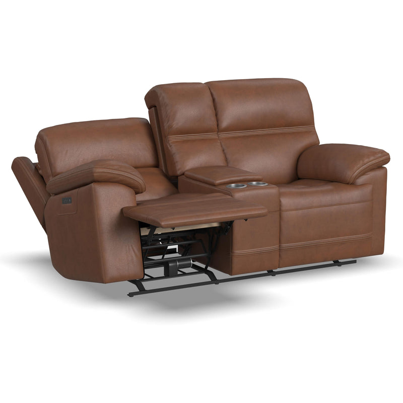 Flexsteel Jackson Power Reclining Leather Match Loveseat 1759-64PH 202-72 IMAGE 2