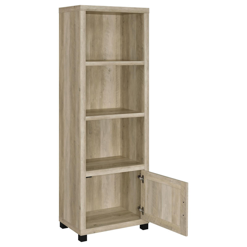 Coaster Furniture Sachin 707746 3-shelf Media Tower With Storage Cabinet - Antique Pine IMAGE 3