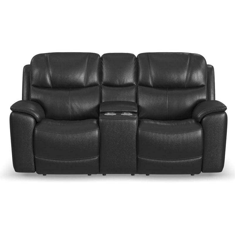 Flexsteel Crew Power Reclining Leather Match Loveseat 1783-64PH 633-00 IMAGE 3