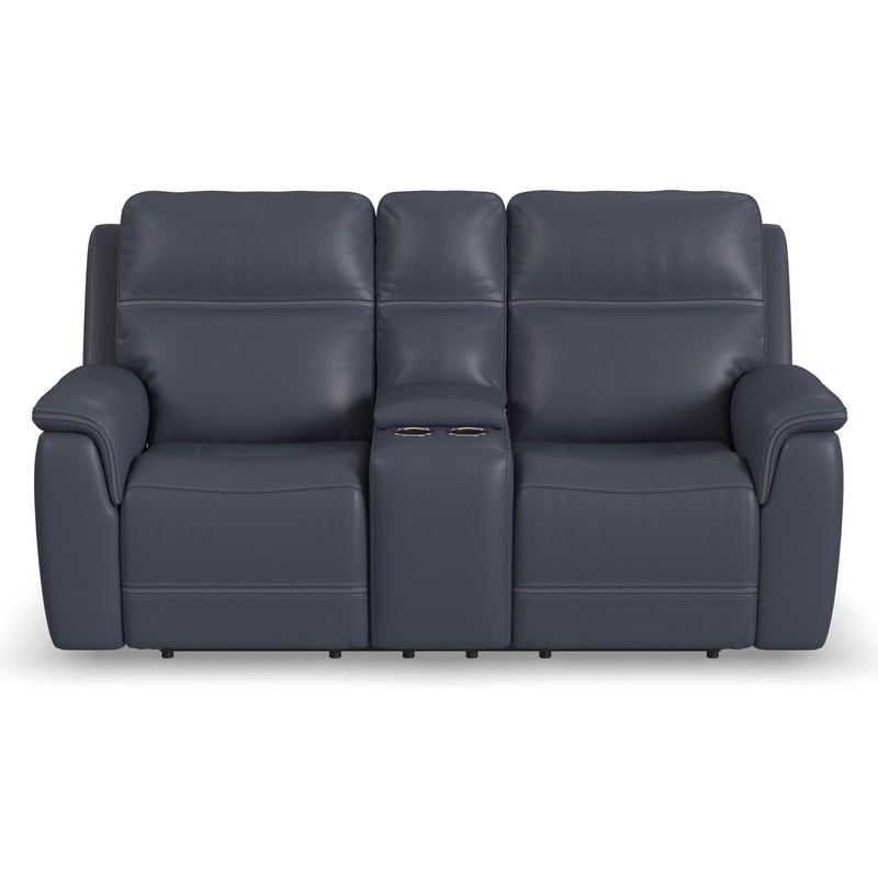 Flexsteel Sawyer Power Reclining Leather Match Loveseat 1845-64PH 009-42 IMAGE 3