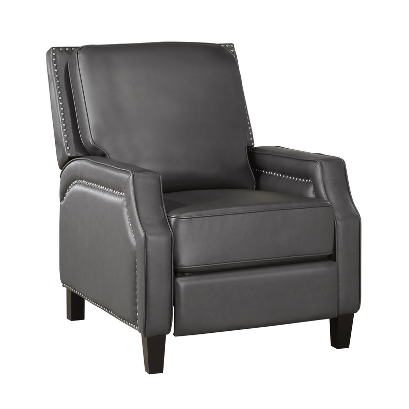 Homelegance Berenson Leather Look Recliner 8504GRY-1 IMAGE 2