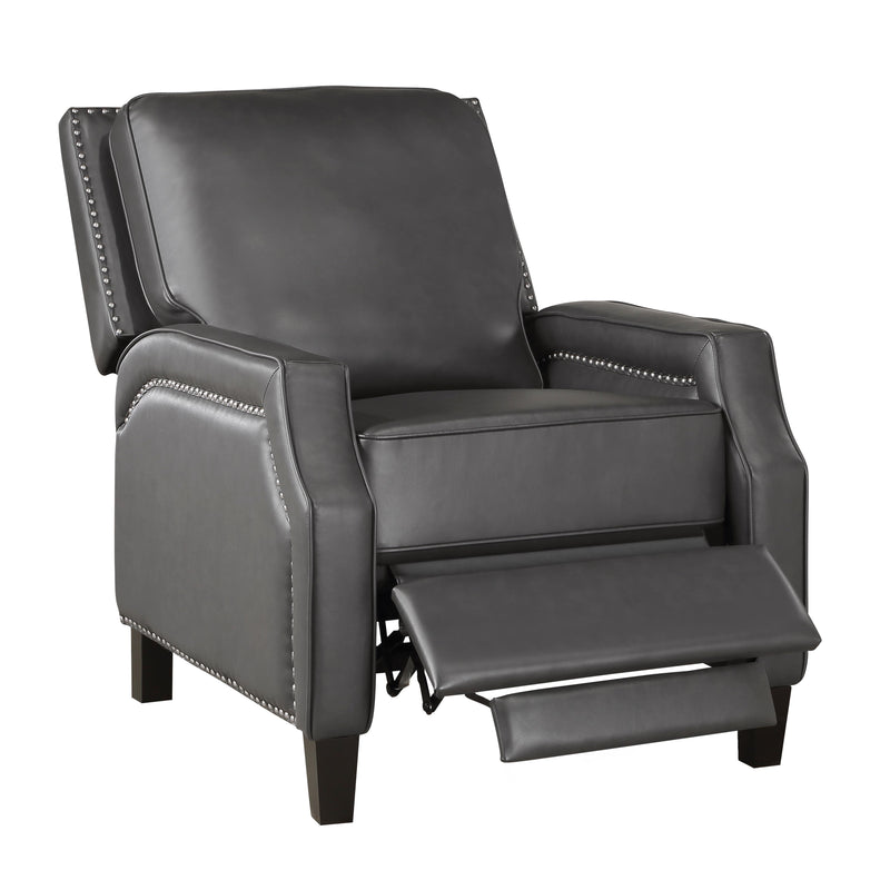 Homelegance Berenson Leather Look Recliner 8504GRY-1 IMAGE 5