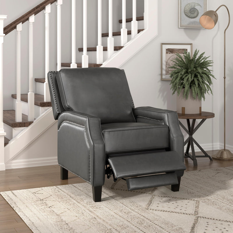 Homelegance Berenson Leather Look Recliner 8504GRY-1 IMAGE 8