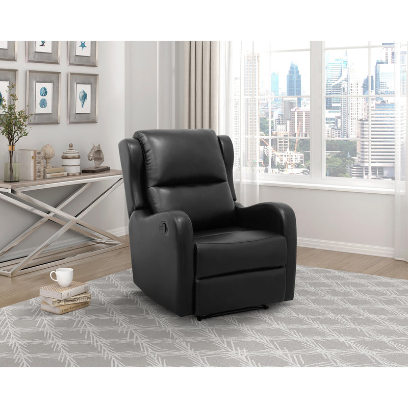 Homelegance Durant Leather Look Recliner 8527BLK-1 IMAGE 6