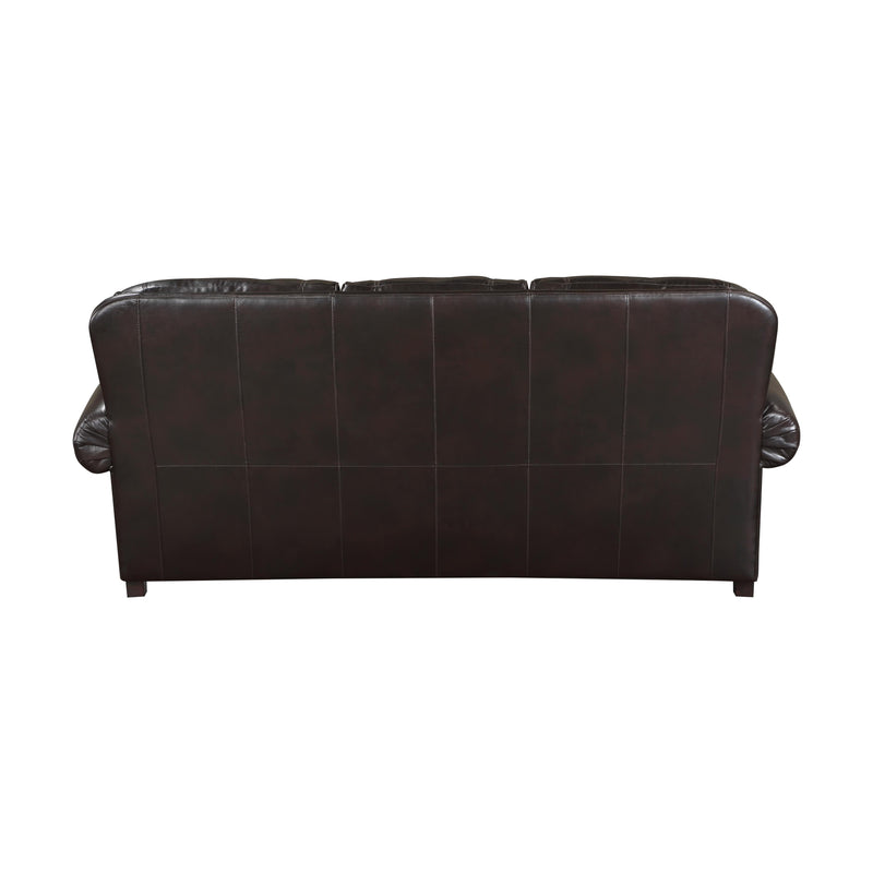 Homelegance Milford Stationary Leather Look Sofa 9268BRW-3 IMAGE 3