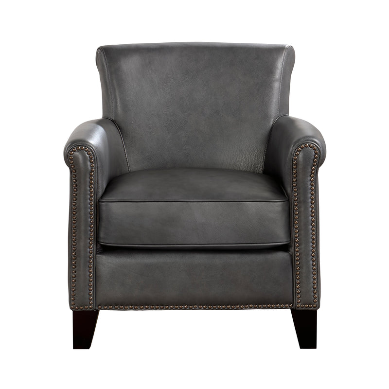 Homelegance Braintree Stationary Leather Accent Chair 9278GRY-1 IMAGE 1