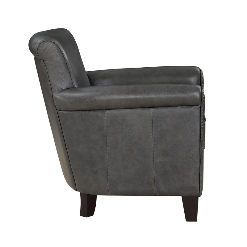 Homelegance Braintree Stationary Leather Accent Chair 9278GRY-1 IMAGE 3