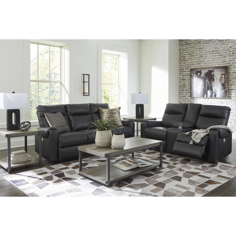 Signature Design by Ashley Axtellton Power Reclining Leather Look Loveseat 3410596 IMAGE 11