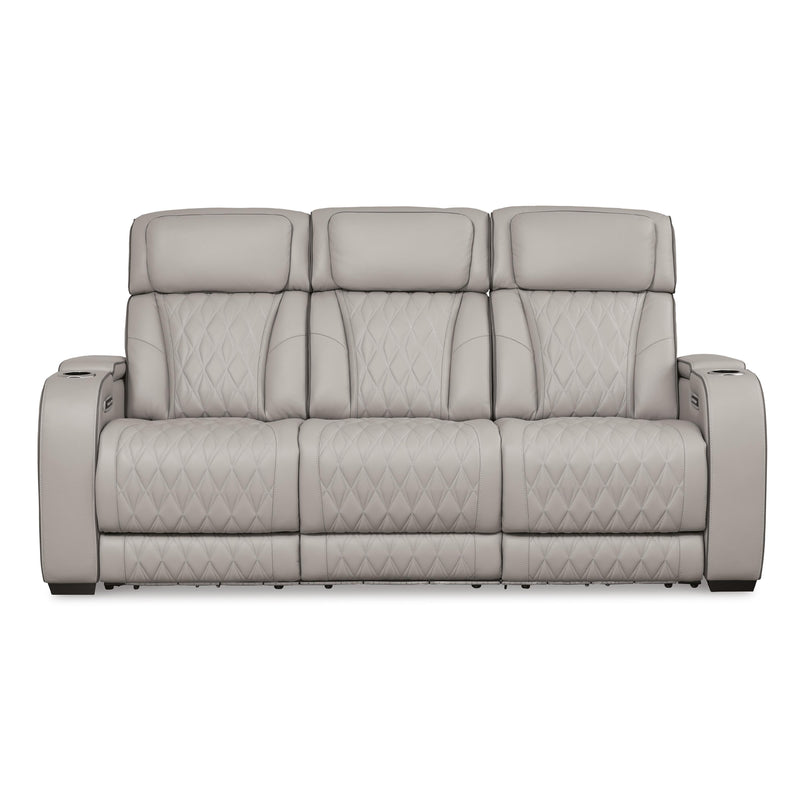 Signature Design by Ashley Boyington Power Reclining Leather Match Sofa U2710515 IMAGE 3