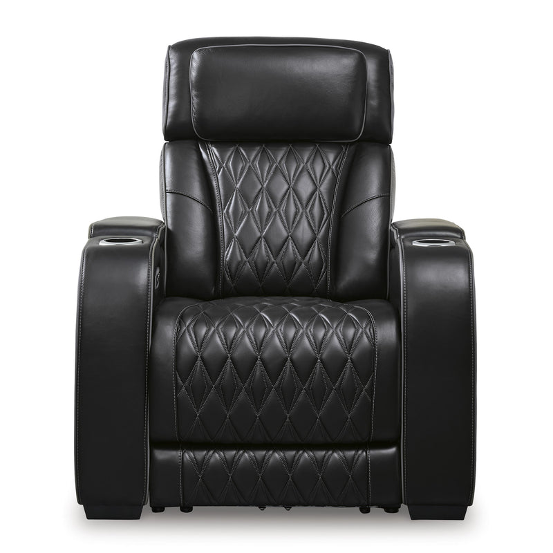 Signature Design by Ashley Boyington Power Leather Match Recliner U2710613 IMAGE 3